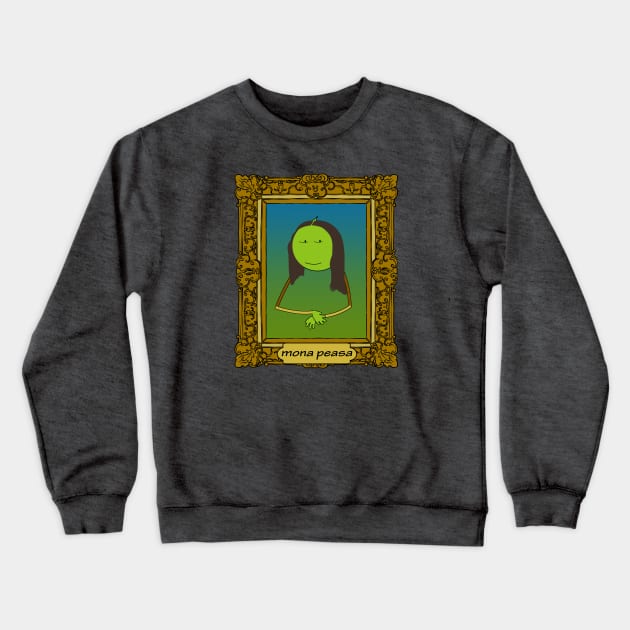 Framed Mona Peasa Crewneck Sweatshirt by shackledlettuce